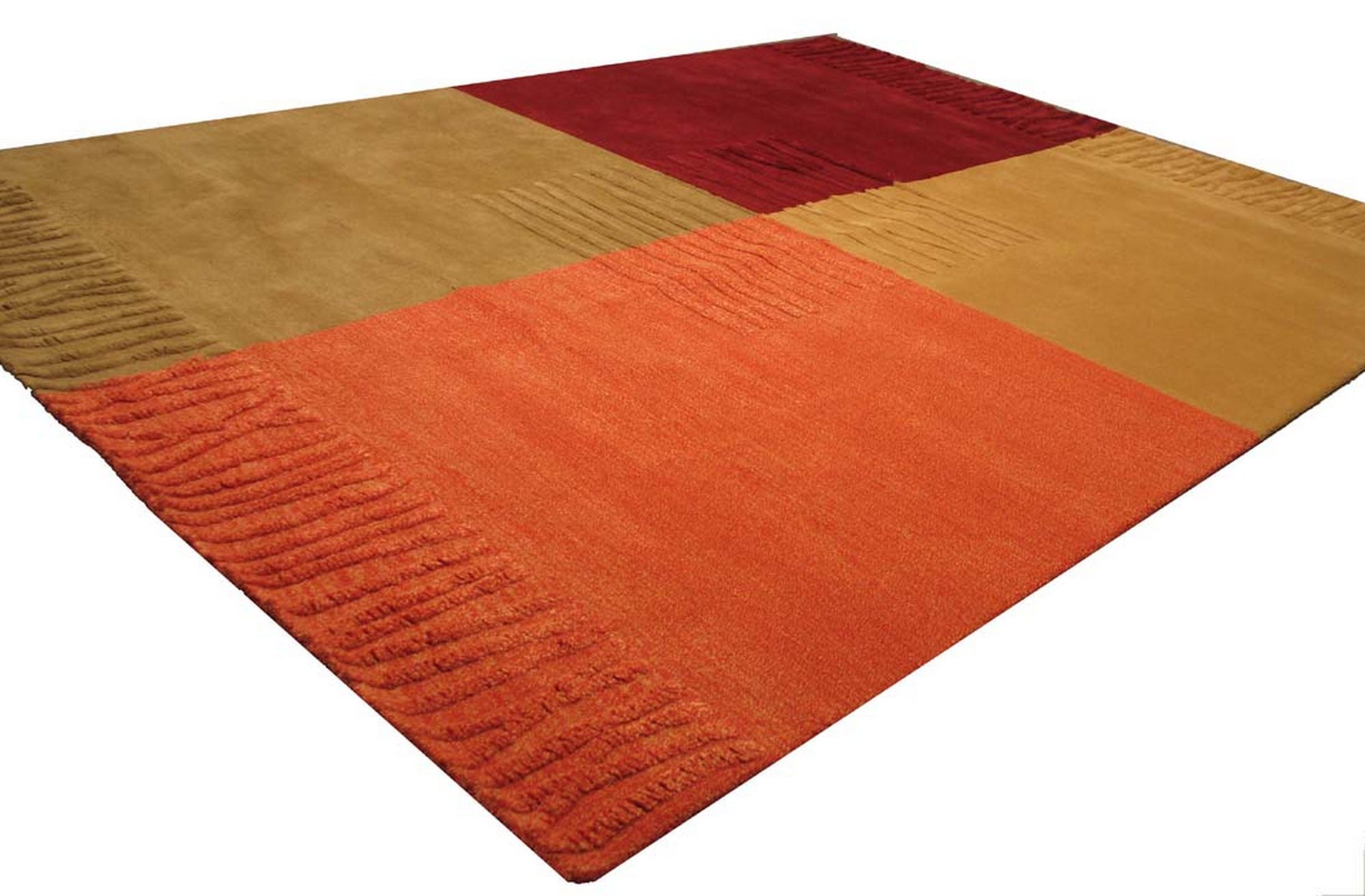 Warm Tones Symphony Hand-Tufted Wool Rug